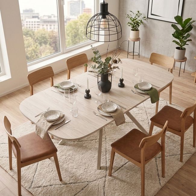 Uitschuifbare eetkamertafel ONYXPLUS - Travertin l