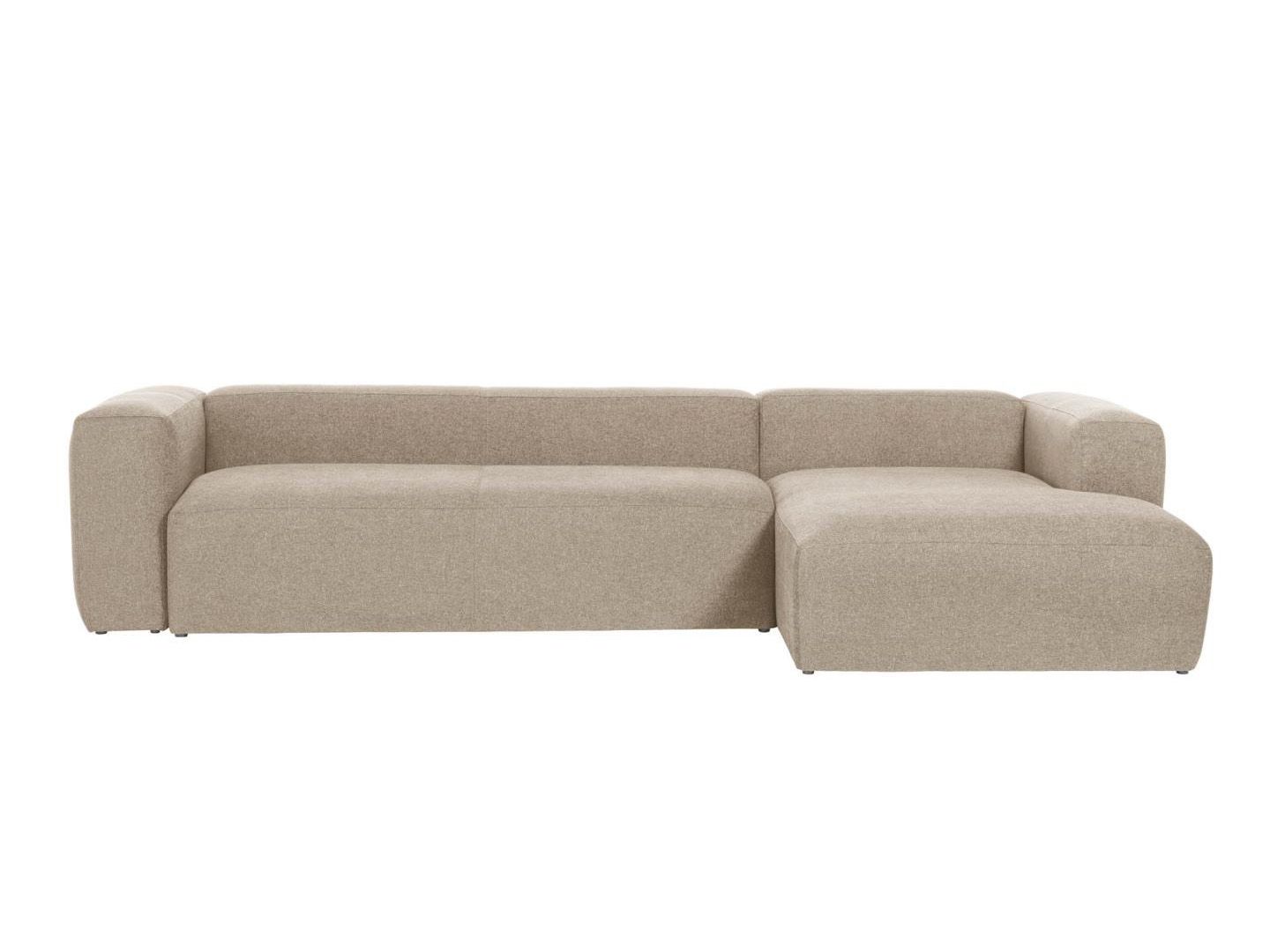4-zit met chaise longue rechts BLOK - Beige
