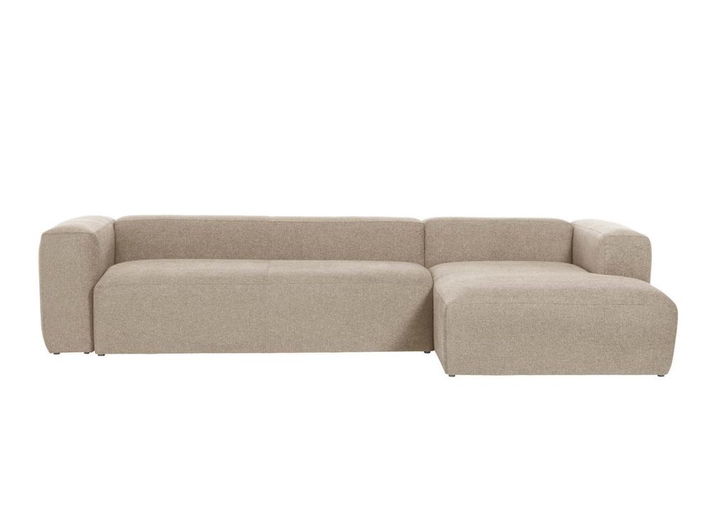 4-zit met chaise longue rechts BLOK - Beige KAV S573GR39