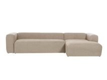4-zit met chaise longue rechts BLOK - Beige KAV S573GR39