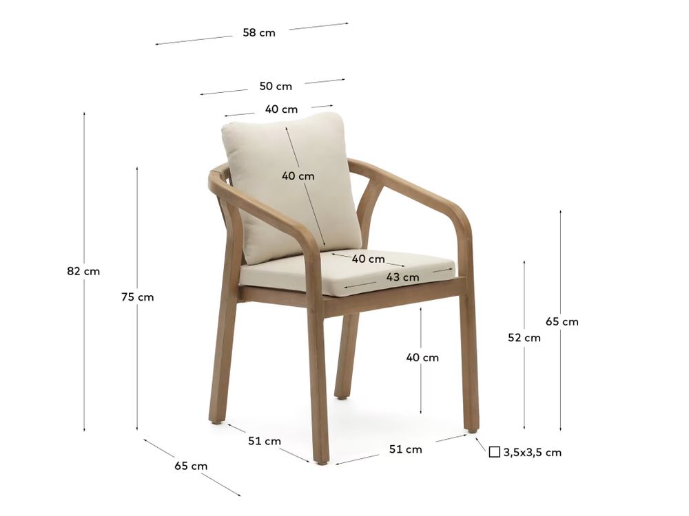 Tuinstoel MALARET - Beige KAV J0600049JJ12