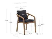 Tuinstoel MALARET - Zwart KAV J0600049JJ01