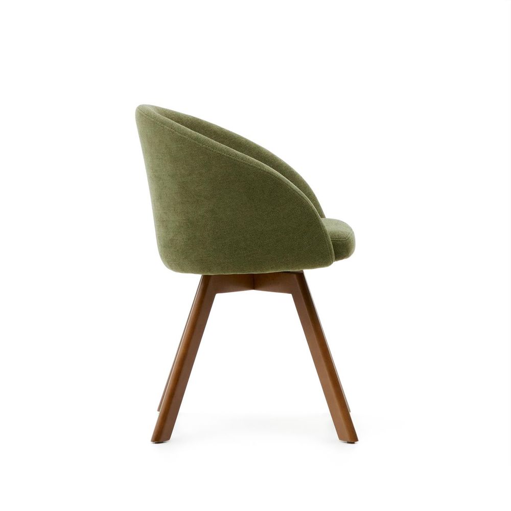 Set van 6 draaibare stoelen MARVIN - Groen / Walno C-KAV-894-SET1