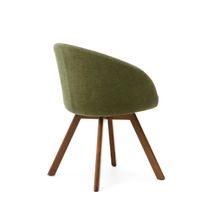 Set van 6 draaibare stoelen MARVIN - Groen / Walno C-KAV-894-SET1