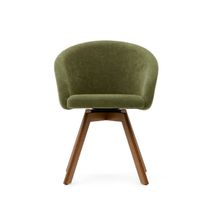Set van 6 draaibare stoelen MARVIN - Groen / Walno C-KAV-894-SET1