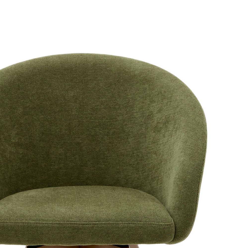 Set van 6 draaibare stoelen MARVIN - Groen / Walno C-KAV-894-SET1