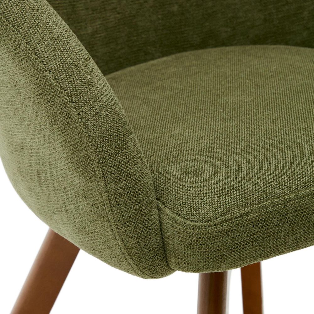 Set van 6 draaibare stoelen MARVIN - Groen / Walno C-KAV-894-SET1