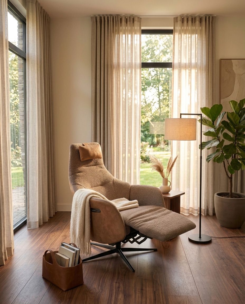 Elektrische relaxfauteuil RANA - Caramel