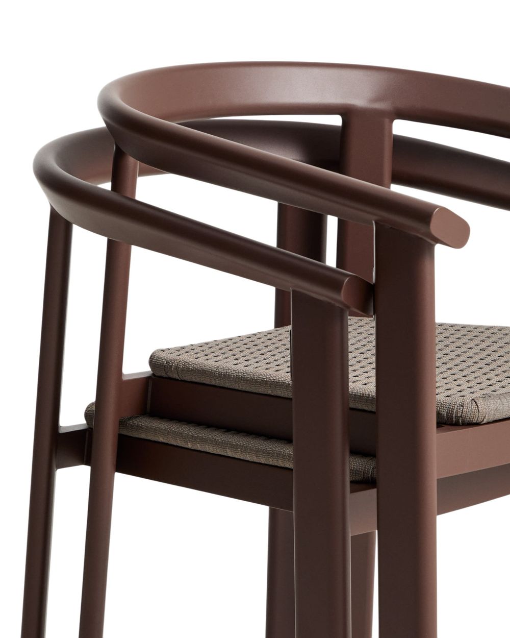 4 stoelen en tafel ERICE - Bruin KAV O00716CR09