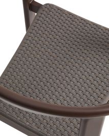 4 stoelen en tafel ERICE - Bruin KAV O00716CR09
