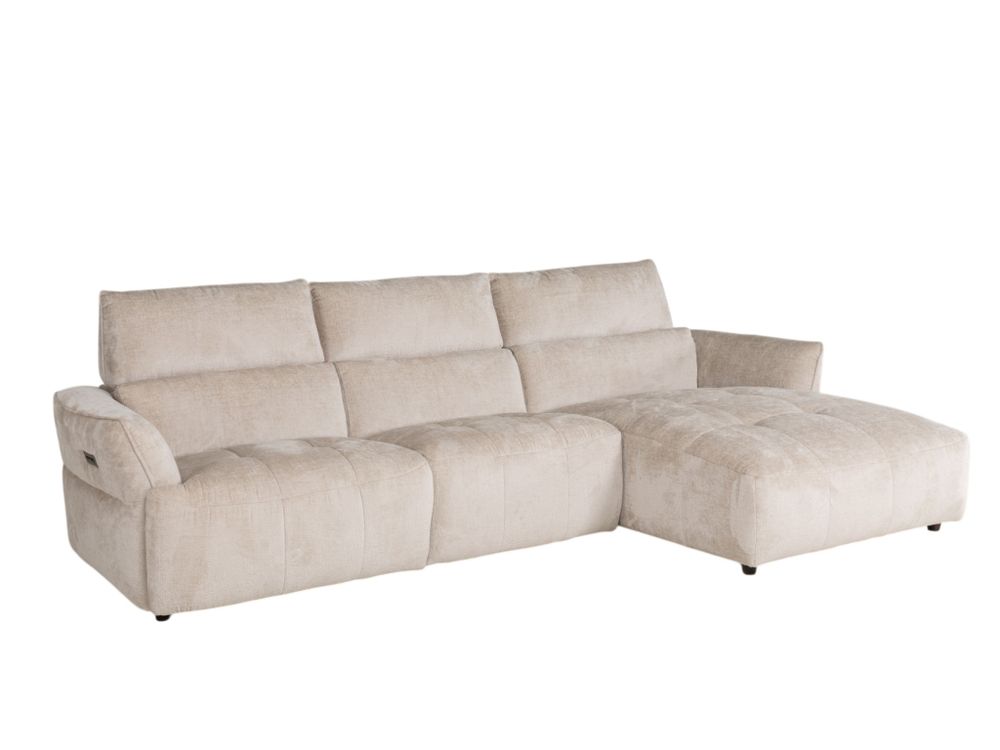 Hoekzetel met elektr. relax AURELIA - Beige C-HTL-160-TZ1