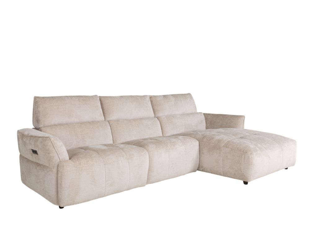 Hoekzetel met elektr. relax AURELIA - Beige C-HTL-160-TZ1