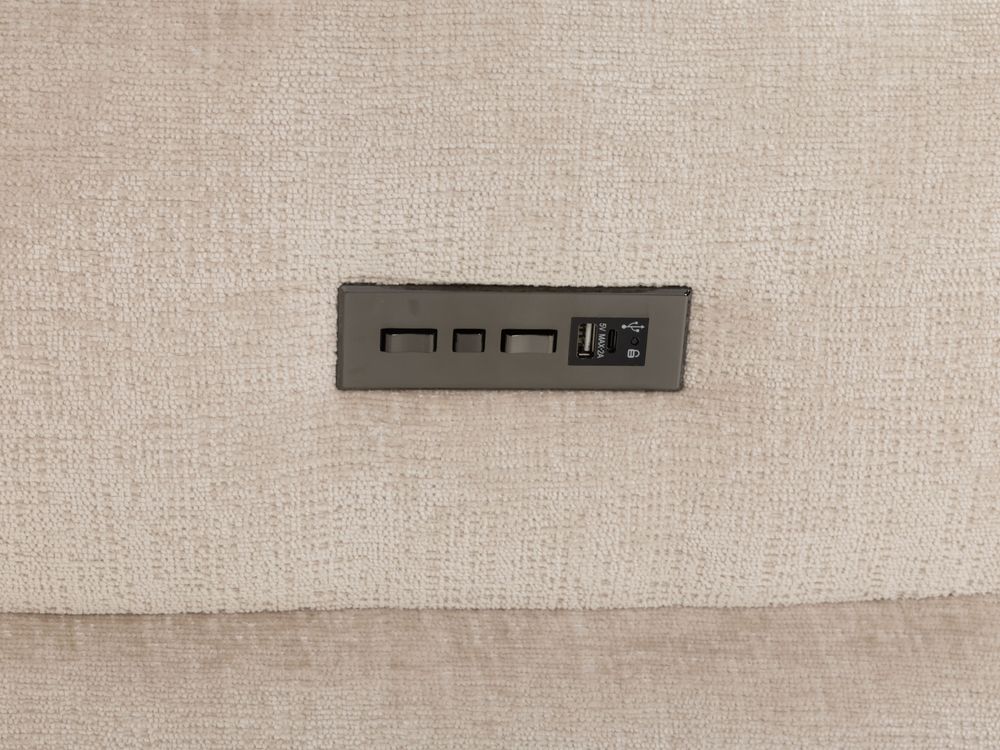Hoekzetel met elektr. relax AURELIA - Beige C-HTL-160-TZ1