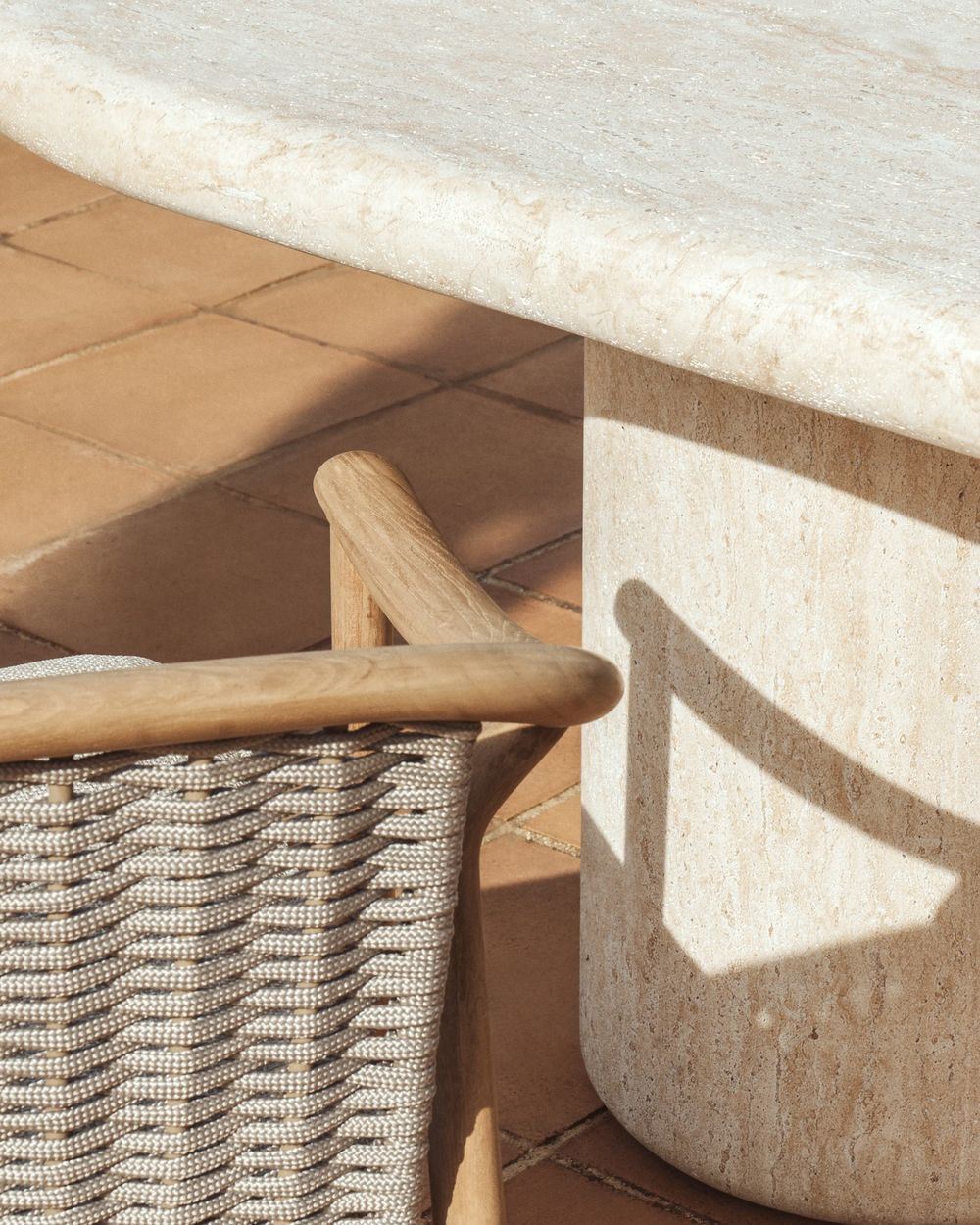 Tuintafel DRASI - Travertijnlook KAV O00029CE39