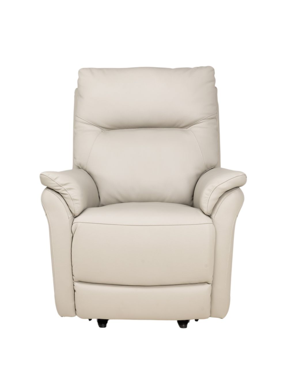 Elektr. relaxfauteuil RUDOLPH - Lichtgrijs leder DEZ-79-TZ1