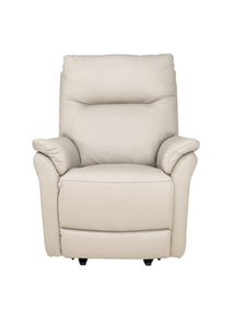 Elektr. relaxfauteuil RUDOLPH - Lichtgrijs leder DEZ-79-TZ1