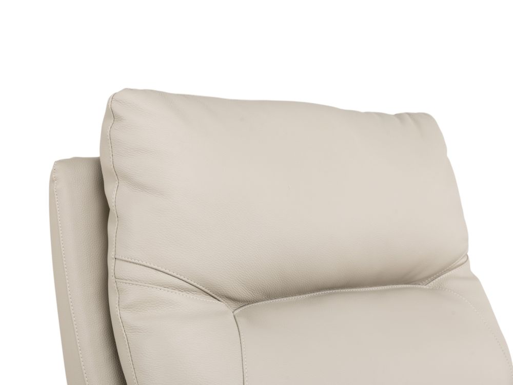 Elektr. relaxfauteuil RUDOLPH - Lichtgrijs leder DEZ-79-TZ1