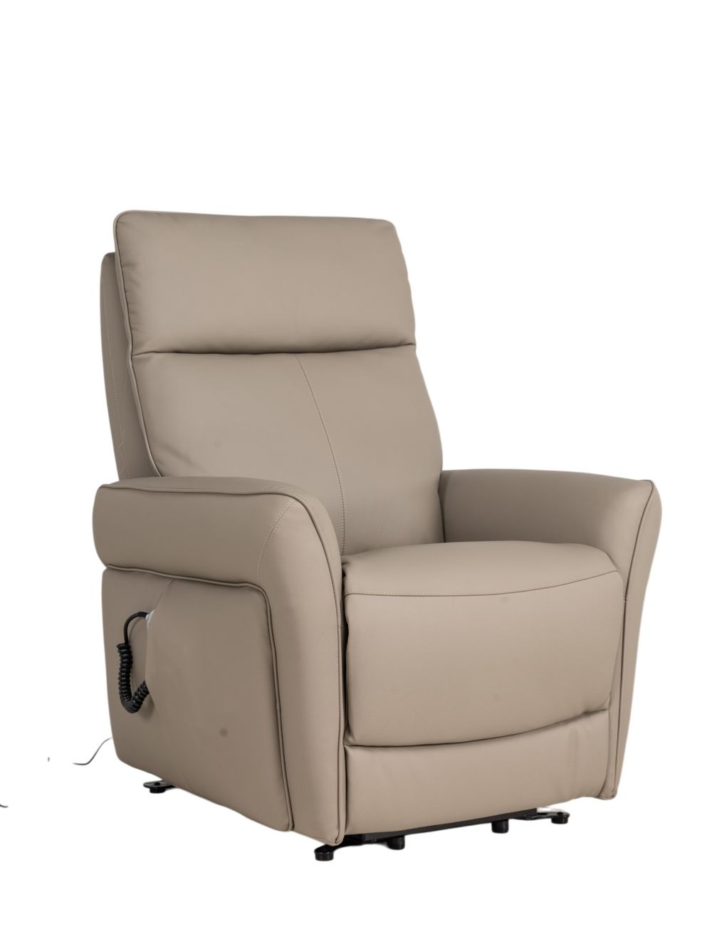Elektr. relaxfauteuil BASILE - Taupe leder DEZ-80-TZ1