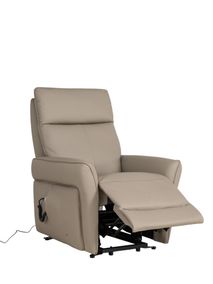Elektr. relaxfauteuil BASILE - Taupe leder DEZ-80-TZ1