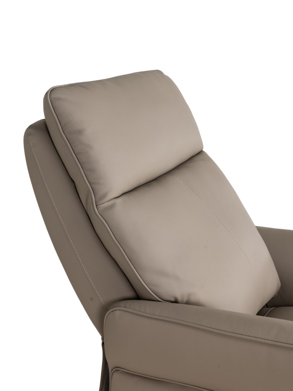 Elektr. relaxfauteuil BASILE - Taupe leder DEZ-80-TZ1