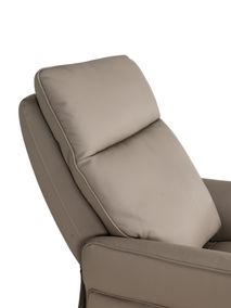 Elektr. relaxfauteuil BASILE - Taupe leder DEZ-80-TZ1