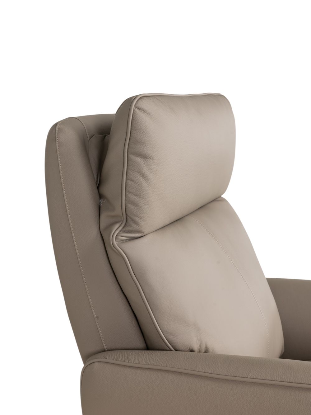 Elektr. relaxfauteuil BASILE - Taupe leder DEZ-80-TZ1