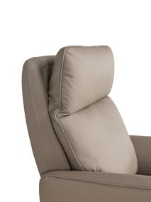 Elektr. relaxfauteuil BASILE - Taupe leder DEZ-80-TZ1