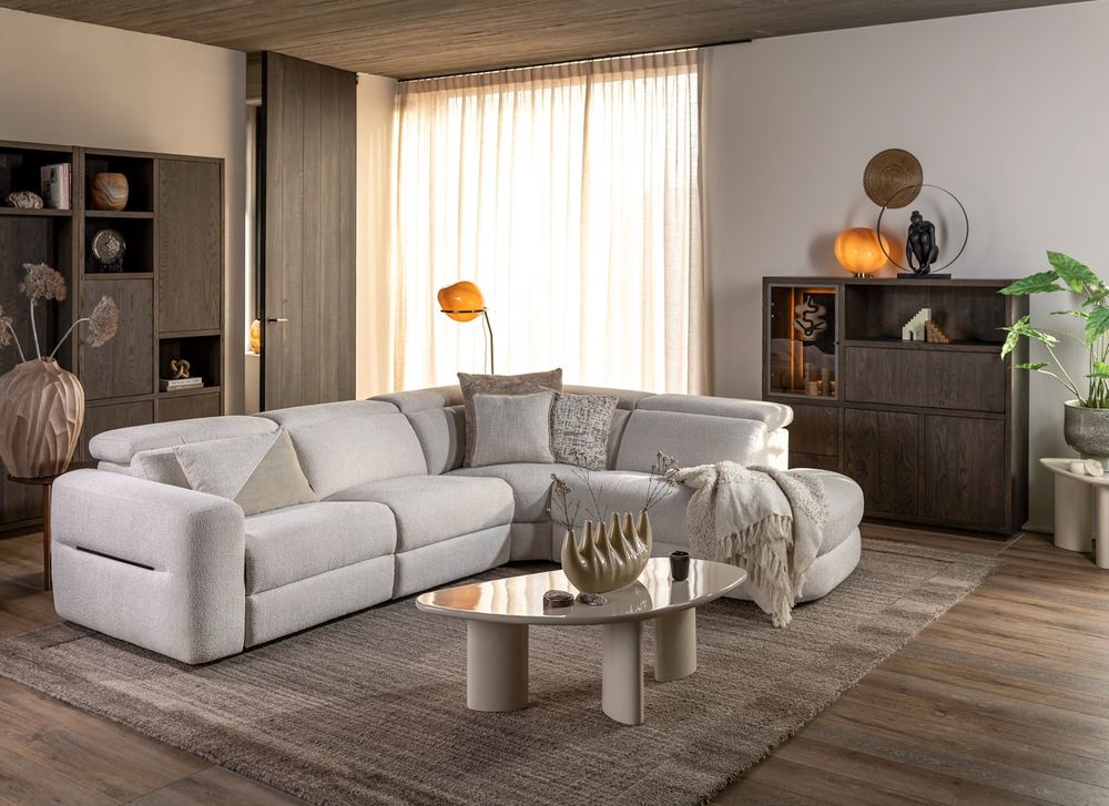 Hoekzetel met elektr. relax TIVOLI - Crème HEH 56380CRE