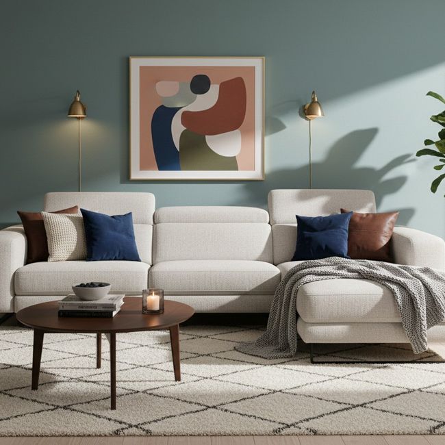 Hoekzetel met elektr. relax LESTER - Beige