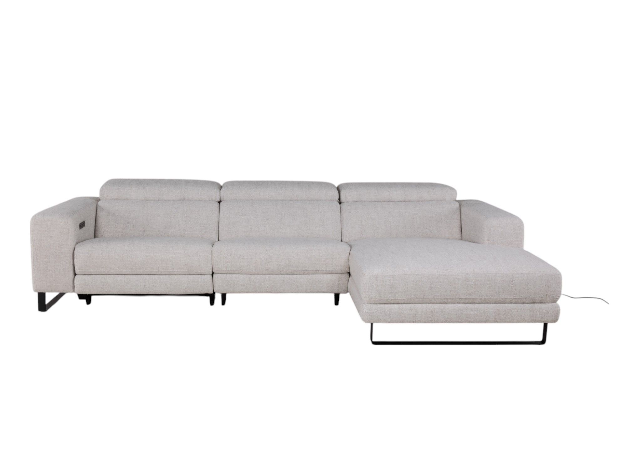 Hoekzetel met elektr. relax LESTER - Beige