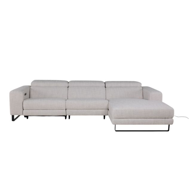 Hoekzetel met elektr. relax LESTER - Beige