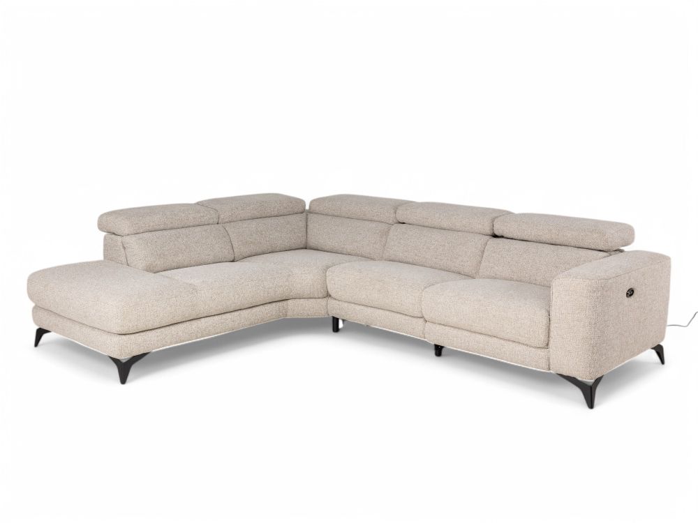Hoekzetel met elektr. relax KODY - Beige C-HTL-69-HKS3