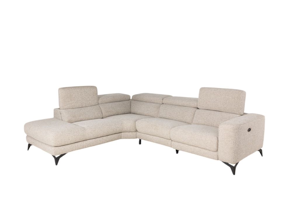 Hoekzetel met elektr. relax KODY - Beige C-HTL-69-HKS3