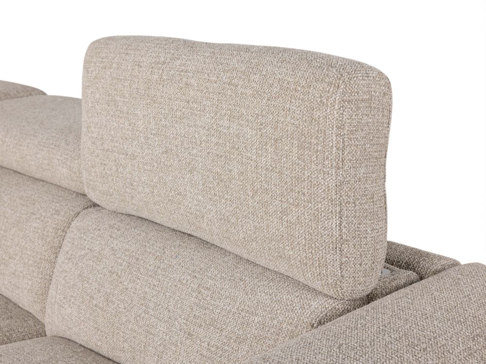Hoekzetel met elektr. relax KODY - Beige C-HTL-69-HKS3