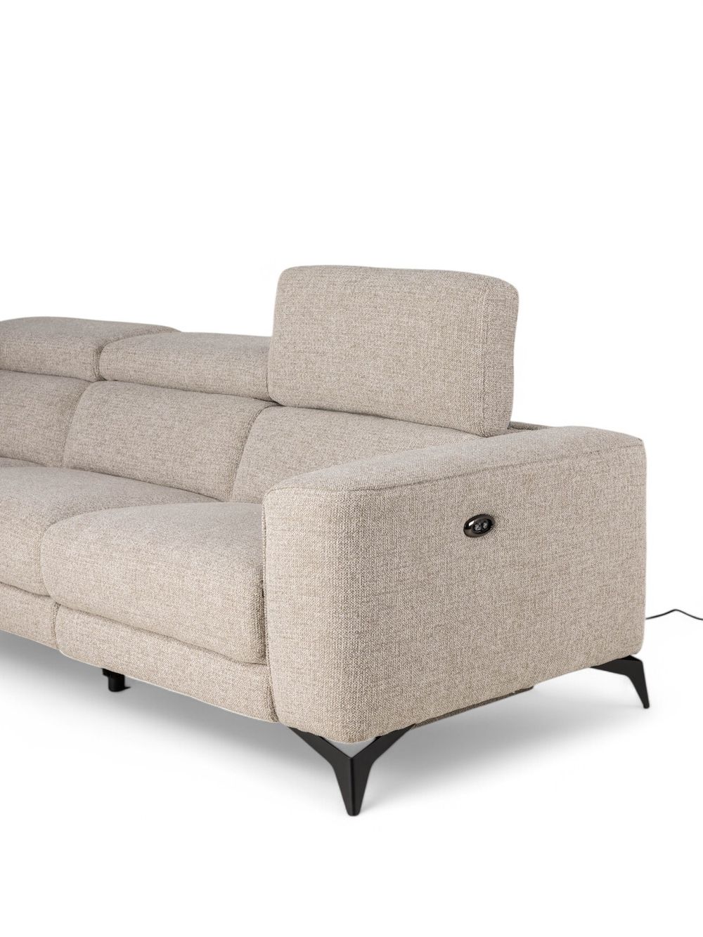 Hoekzetel met elektr. relax KODY - Beige C-HTL-69-HKS3