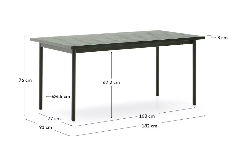 Tuintafel MAURINA - Groen KAV T00064KK06