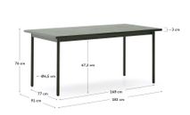 Tuintafel MAURINA - Groen KAV T00064KK06