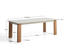Uitschuifbare tuintafel LIVORNO - Beige KAV O00644RR39