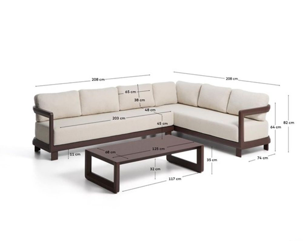 Loungeset NERANO - Bruin KAV O00708FA09