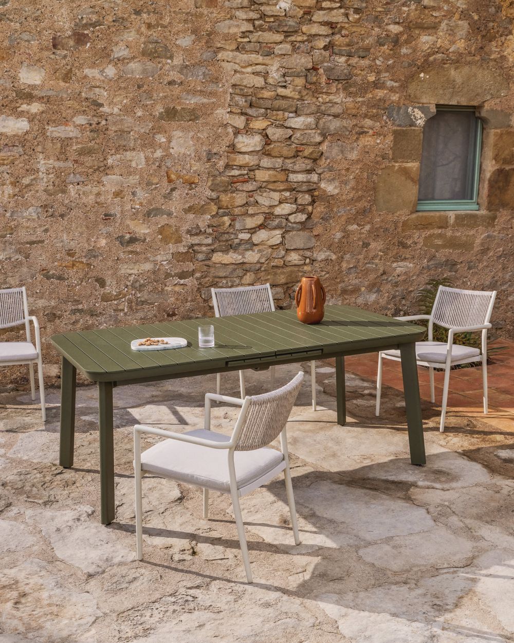 Uitschuifbare tuintafel IZOLA - Groen KAV O00400RR19