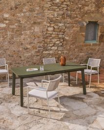 Uitschuifbare tuintafel IZOLA - Groen KAV O00400RR19