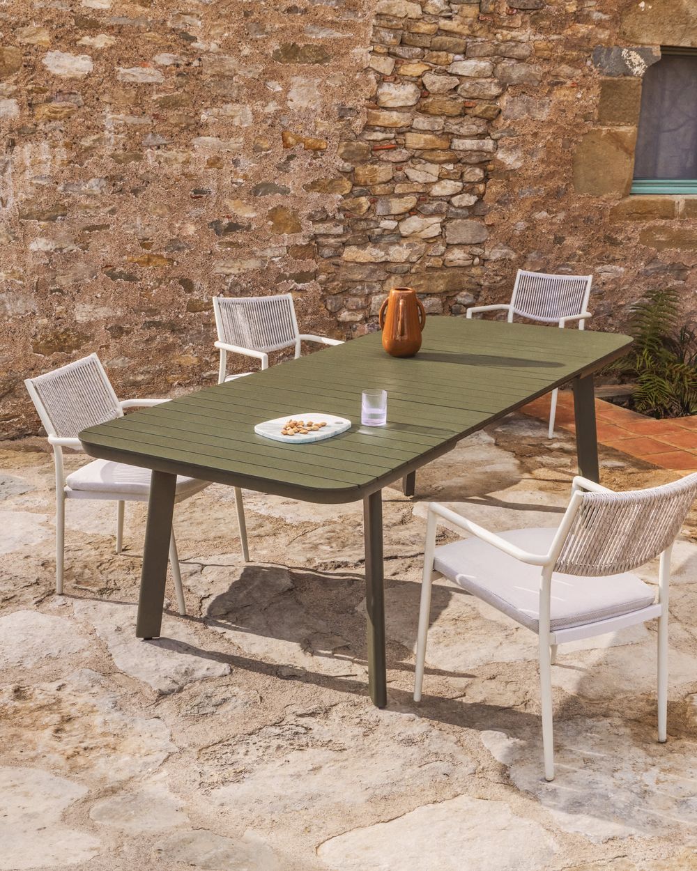 Uitschuifbare tuintafel IZOLA - Groen KAV O00400RR19