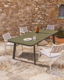 Uitschuifbare tuintafel IZOLA - Groen KAV O00400RR19