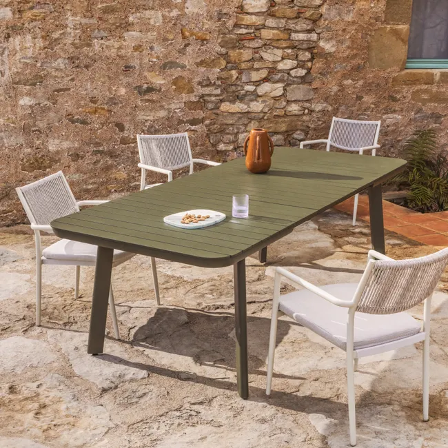 Uitschuifbare tuintafel IZOLA - Groen