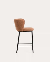 Barstoel CISELIA - Terracotta chenille KAV CC3001VS11H