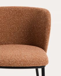Barstoel CISELIA - Terracotta chenille KAV CC3001VS11H