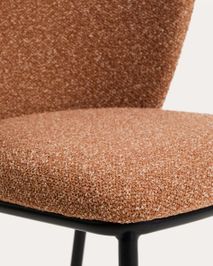 Barstoel CISELIA - Terracotta chenille KAV CC3001VS11H
