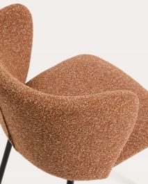 Barstoel CISELIA - Terracotta chenille KAV CC3001VS11H