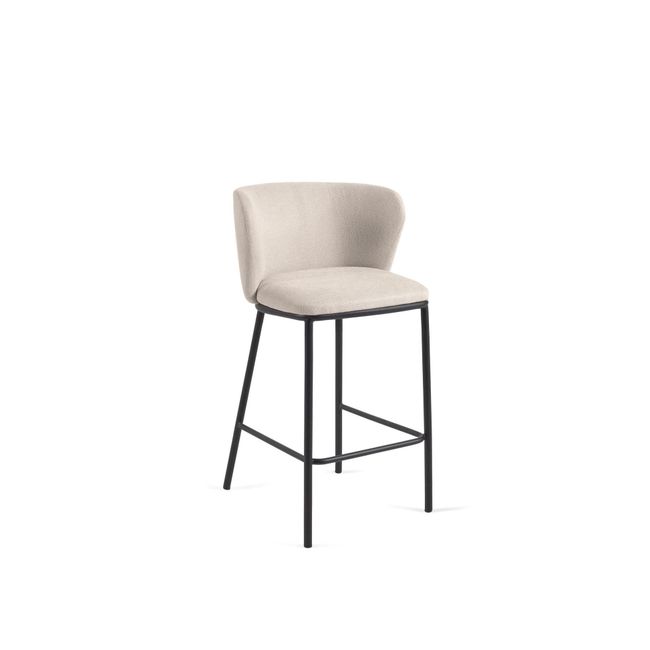 Barstoel CISELIA - Beige Chenille