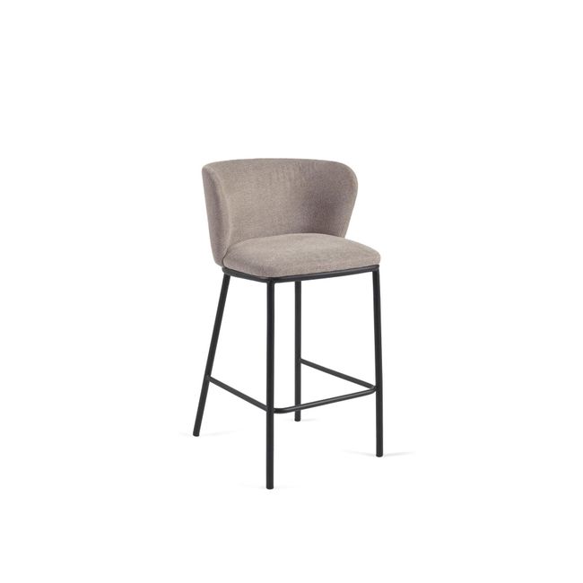 Barstoel CISELIA - Beige Chenille